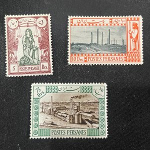Iran 1935 Scott 786, 787, 791 lot of 3 MH