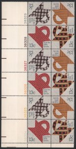 SC#1745-48 13¢ American Quilts Plate Block of Twelve (1978) MNH