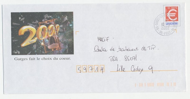 Postal stationery / PAP France 2002 Sandglass - Millenium