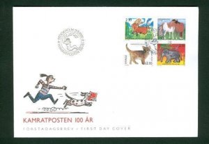 Sweden. FDC 1992. Discount Stamps XIV.  Animals. Cat,Dog,Horse,Rabbit,Elephant