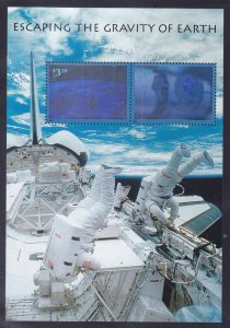 ​USA Sc#3411 Escaping The Gravity Of Earth Souvenir Sheet  MNH