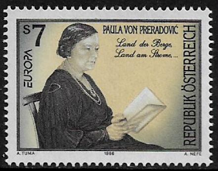 Austria #1704 MNH Stamp - Paula von Preradovic