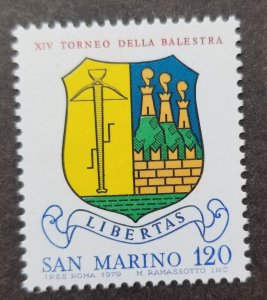 *FREE SHIP San Marino 14th Crossbow Tournament Federation 1979 Coat (stamp) MNH