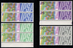 US #IPSA 1c, 10c, 25, 50c Independent Postal System of America, Pairs of each...