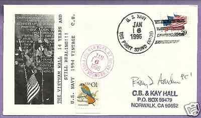 USS PUGET SOUND, AD-38 - 1995 NAVAL COVER, VIETNAM WALL T...