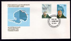 Australian Antarctic Territory L53-L54 Mawson U/A FDC