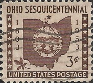 # 1018 USED OHIO STATEHOOD 150TH ANNIV