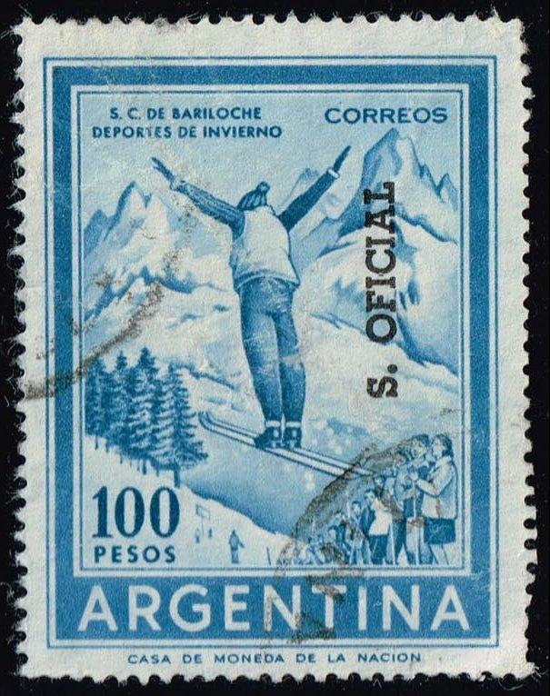 Argentina #O144 Ski Jumper; Used (1.00)