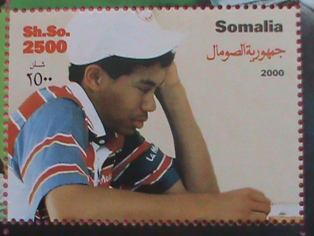 SOMALIA STAMP-2000-TIGER WOODS -MNH STAMP SHEET - VERY RARE AND HARD TO FIND.