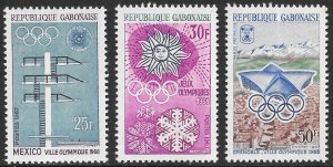 Gabon Scott 213-215 MLH 1968 Olympic Games Set of 1967