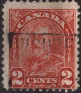 Canada 165 (used) 2c George V, deep red (1930)