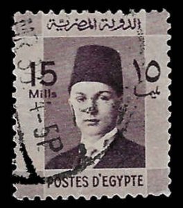 Egypt #214 Used - King Farouk 15m (1937)