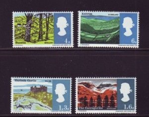 Great Britain Sc 454-457 1966 Landscapes stamp set mint NH