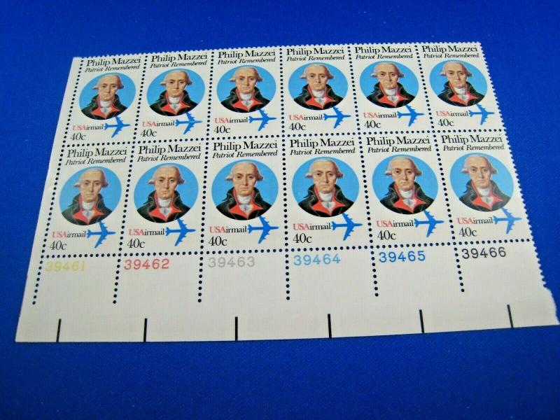 U.S. SCOTT # C98  -  PLATE BLOCK OF 12  -     MNH