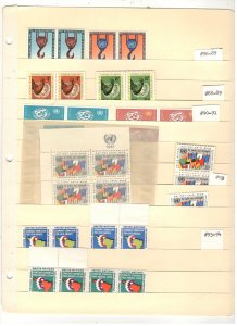 UNITED NATIONS COLLECTION ON STOCK SHEET, MNH