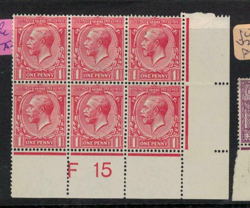 Great Britain Plate Block of 6 SG 360, F15 MNH (5eko) 