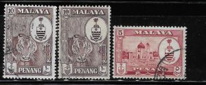 Malaya Penang 1960 Sc 59, 61 Used A1781