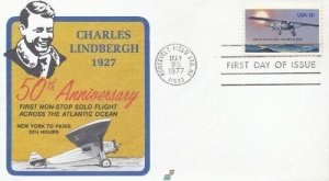 1710 13c CHARLES LINDBERGH - 1st Spectrum cachet I-5