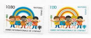 UN/Geneva #84-85 Intnl. Year of the Child  (MNH) CV$1.00