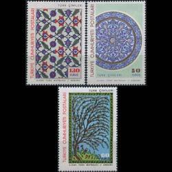 TURKEY 1966 - Scott# 1699-701 Tiles Set of 3 NH