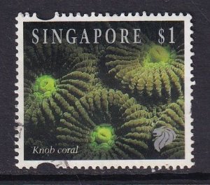 Singapore   #682  used   1994  marine life $1