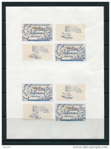 Czechoslovakia 1977 3 Sheets Mi 2407-9B  (X2) MNH Imperf .Europe for Peace Cv 80