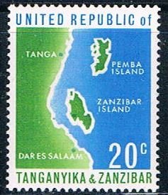 Tanganyika map - pickastamp (TP18R404)