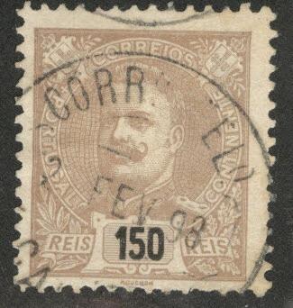 Portugal Scott 127 Used 1899 King Carlos CV$22.5 margin tear