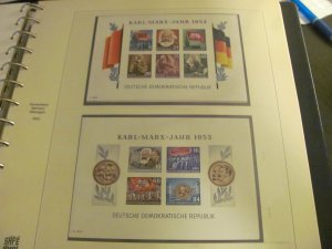 GERMANY DDR MNH/USED/HINGED 1949-1960+OFFICIALS SAFE ALBUM COMPLETE XF (196)