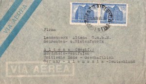 Argentina 35c Central Post Office (2) 1949 Buenos Aires, Argentina Airmail to...