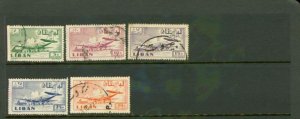 Liban Aircraft , 5 stamps