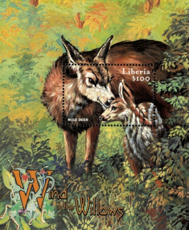 Liberia 2002 - Wind in the Willows - Souvenir Stamp Sheet - MNH