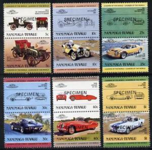 Tuvalu - Nanumaga 1984 Cars #1 (Leaders of the World) set...