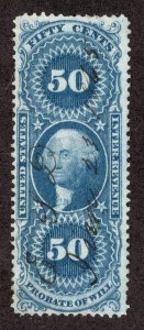 US #R62c Fifty Cent Probate of Will Revenue Stamp *Minor Fault* ~jm-1079