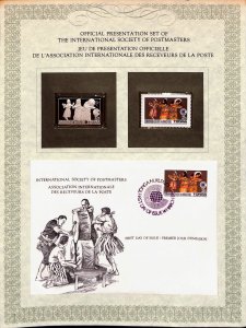 Tonga silver stamp + cover International Society of Postmasters