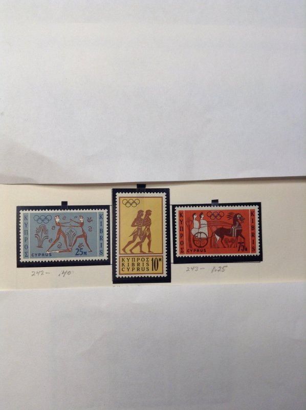 Cyprus  #  241-43  MNH