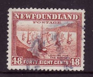Newfoundland-Sc#266-used 48c Fishing Fleet-1941-44-id310-