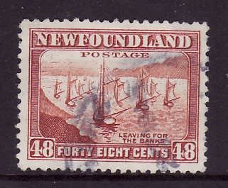 Newfoundland-Sc#266-used 48c Fishing Fleet-1941-44-id310-