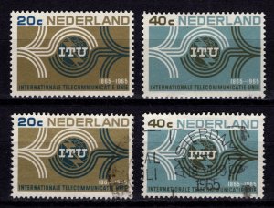 Netherlands 1965 Centenary of International Telecoms Union Set [Unused / Used]