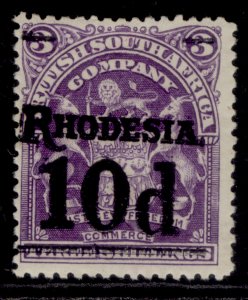 RHODESIA EDVII SG117, 10d on 3s deep violet, M MINT. Cat £20.