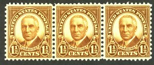 U.S. #684 MINT STRIP OF 3 OG NH