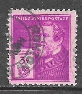 USA 891: 3c Cyrus Hall McCormick, used, F-VF