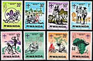 Rwanda 849-856, MNH, 10th anniversary of Rwanda Boy Scouts