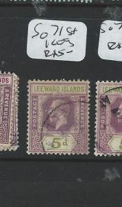 LEEWARD ISLANDS (P0606BB) KGV 5D  SG71 ST KITTS   VFU