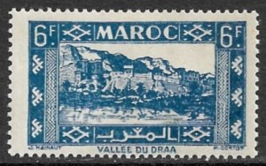 FRENCH MOROCCO 1945-47 6fr Valley of Draa Pictorial Scott No. 215 MNH