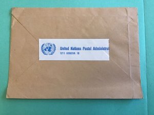 United Nations Geneva Registered 1975  Stamp Cover R42787