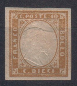 ITALY SARDINIA STAMPS. 1855 Sc.#14. MNG