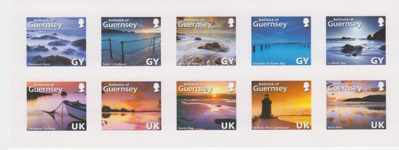 Guernsey 2008 Abstract Guernsey,  set of 10 Mint NHM