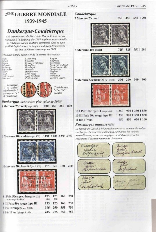 FRANCE B43 DUNKERQUE OVERPRINT + CDS VF FROM €650 SPINK/MAURY CV ***
