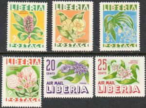 Liberia  Scott  350-353, C91-C92  Mint  Complete